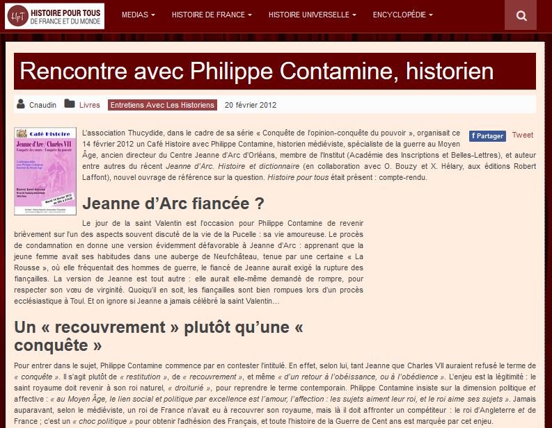 Café Histoire 1429 : Jeanne d’Arc et Charles VII - Conquête des cœurs, conquête du pouvoir - Hisoire pour tous