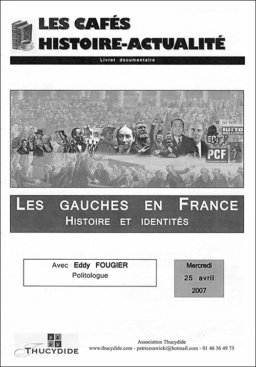 Café Histoire Les gauches en France. Histoire et identités