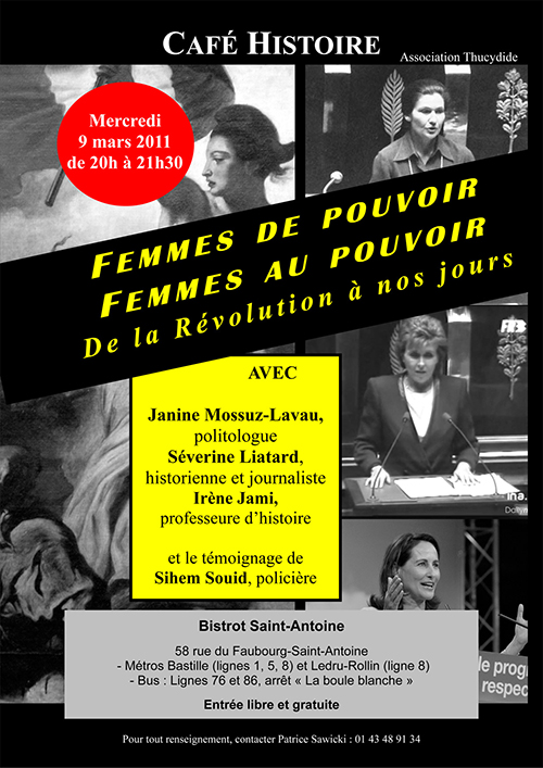 Femmes de pouvoir - Femmes au pouvoir en France de la Révolution à nos jours - Café Histoire