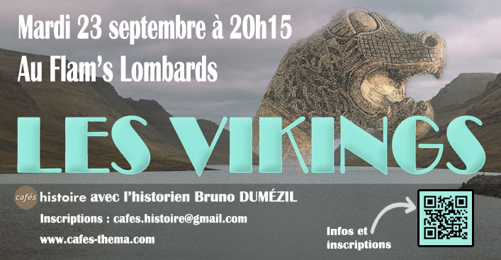 Affiche Café Histoire à Paris sur les vikings - Septembre 2025
